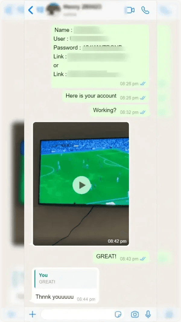 Client WhatsApp review