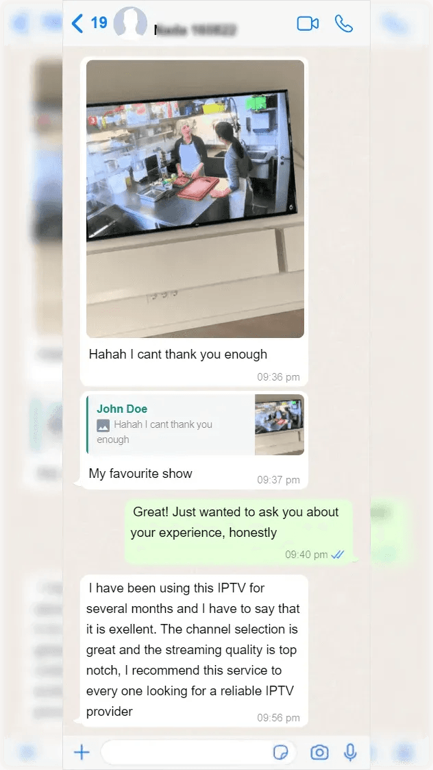 Client WhatsApp review