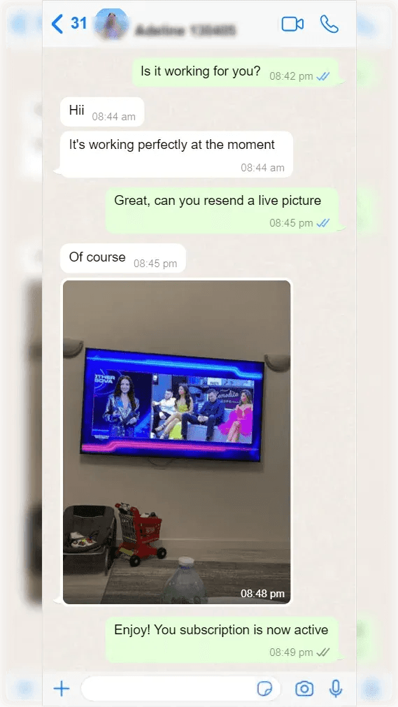 Client WhatsApp review